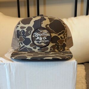 Brixton Brown Camo Trucker Cap